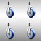 Service Caster 5 Inch 316SS Blue Polyurethane Swivel 1 Inch Expanding Stem Caster Set SCC SCC-SS316EX20S514-PPUB-BLUE-1-4 - alternate 1